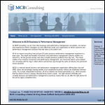 Screen shot of the Mcb Consulting website.