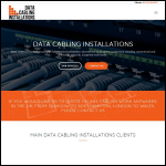 Screen shot of the Data Cabling Installations website.