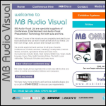 Screen shot of the Mb Audio Visual Ltd website.