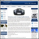 Screen shot of the London Prestige Chauffeur Services Ltd website.