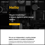 Screen shot of the Creativitea Design Studio website.