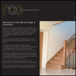 Screen shot of the ROC Design & Construction Ltd website.
