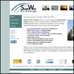 Screen shot of the South West Air Energy website.