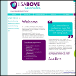 Screen shot of the Lisa Bove Associates website.