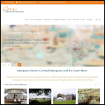 Screen shot of the Claremont Marquees Ltd website.