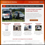 Screen shot of the Coastal Gas and Heating website.