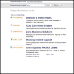 Screen shot of the Diagonial Solutions Ltd website.