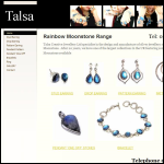 Screen shot of the Talsa Creative Jewellery Ltd website.