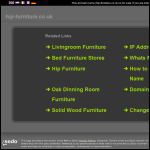 Screen shot of the Hip Furniture website.