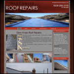 Screen shot of the Dave Knipe Roof Repairs website.