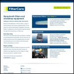 Screen shot of the Filtercare website.