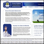 Screen shot of the Chiltern Secure Shredding Ltd website.