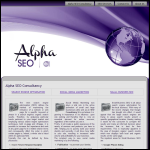 Screen shot of the Alpha Seo Consultancy website.