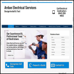 Screen shot of the Aarco Electrical website.