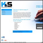 Screen shot of the Kent & Sussex It Services website.