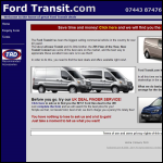 Screen shot of the Fordtransit.com website.