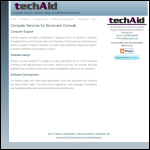 Screen shot of the TechAid Support Ltd website.
