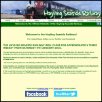 Screen shot of the East Hayling Light Railway (UK) Ltd website.