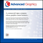 Screen shot of the Advanced Graphics Ltd website.