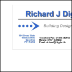 Screen shot of the Richard J Diggle Ltd website.