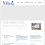 Screen shot of the 1st Class Cleaning website.