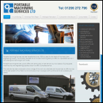 Screen shot of the Portable Machining Services website.