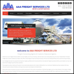 Screen shot of the AAA Freight Services Ltd website.