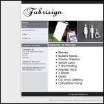 Screen shot of the Fabrisign Ltd website.