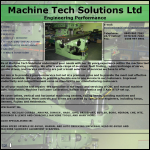 Screen shot of the Machine Tech Solutions Ltd website.