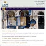 Screen shot of the Lunns Blinds website.