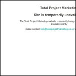 Screen shot of the Total Project Marketing website.