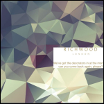 Screen shot of the Richwood Interiors website.