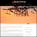 Screen shot of the E-fficient Energy Systems Ltd website.