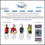 Screen shot of the Uk Shirts Embroidery website.