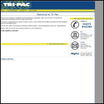 Screen shot of the Tri-pac Ltd website.