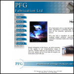 Screen shot of the Pfg Fabrication Ltd website.