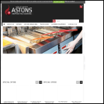 Screen shot of the Astons Catering Equipment website.
