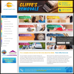 Screen shot of the Cliffe's Removals website.