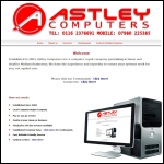 Screen shot of the Astley Computers website.