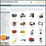 Screen shot of the Toolsonline Ltd website.