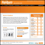 Screen shot of the Rapidparts Ltd website.