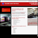 Screen shot of the Tayside Laser Services website.