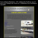 Screen shot of the Laser Concept website.