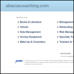 Screen shot of the Abacus Coaching Ltd website.