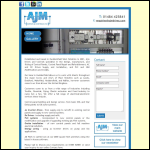 Screen shot of the Ajm Drives & Controls Ltd website.