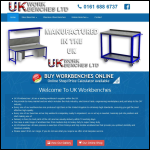 Screen shot of the UK WorkBenches Ltd website.