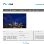Screen shot of the Opaltec Ltd website.