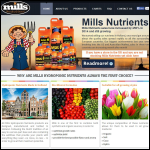 Screen shot of the Mills Nutrients website.