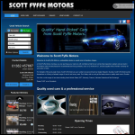 Screen shot of the Scott Fyffe Motors Dundee website.