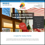 Screen shot of the D & R Blinds & Shutters website.